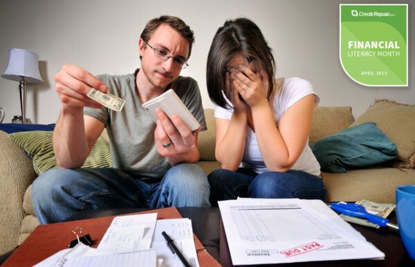 man and woman with payday loan debt