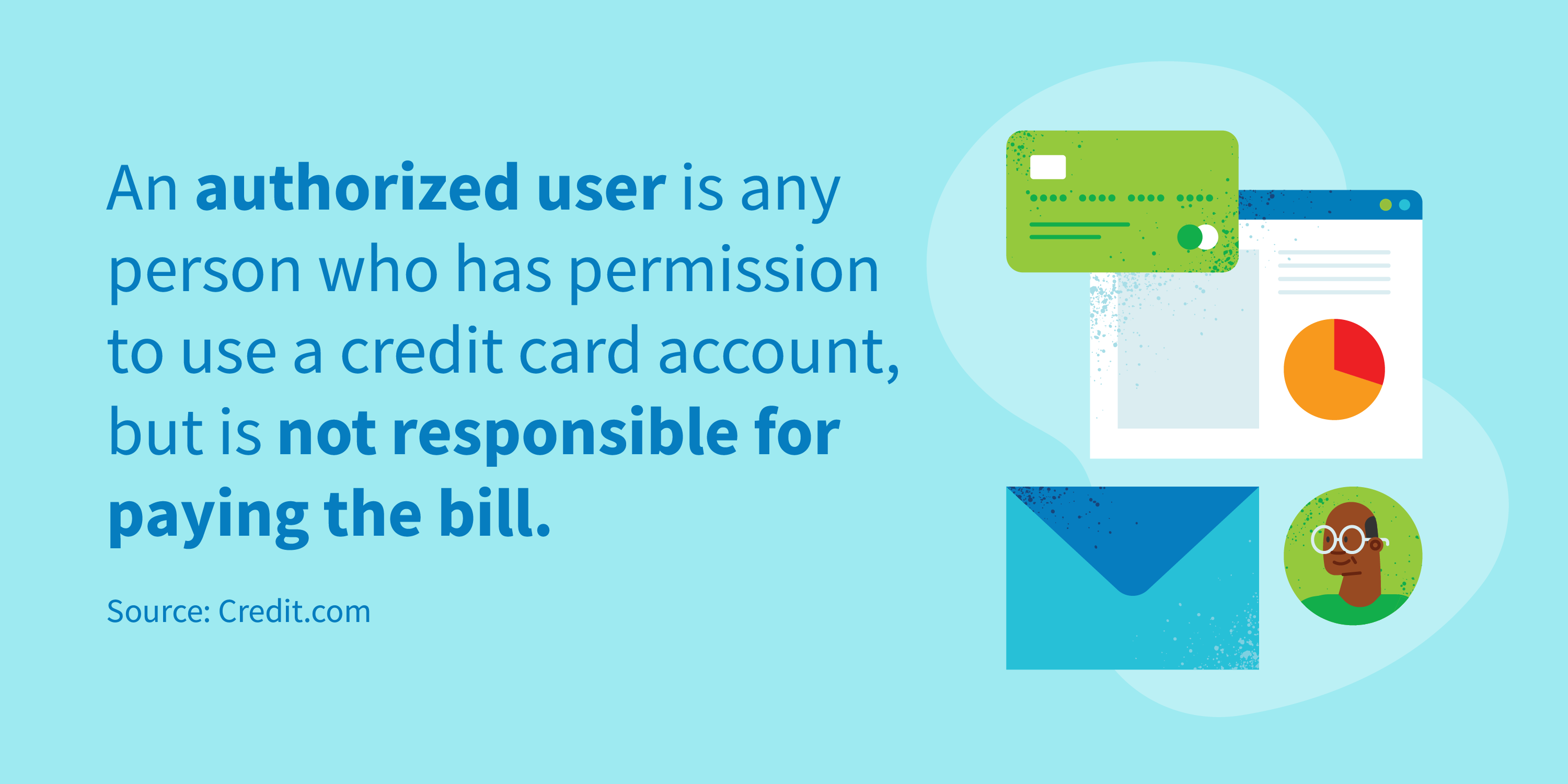 An authorized user is any person who has permission to use a credit card account, but is not responsible for paying the bill.