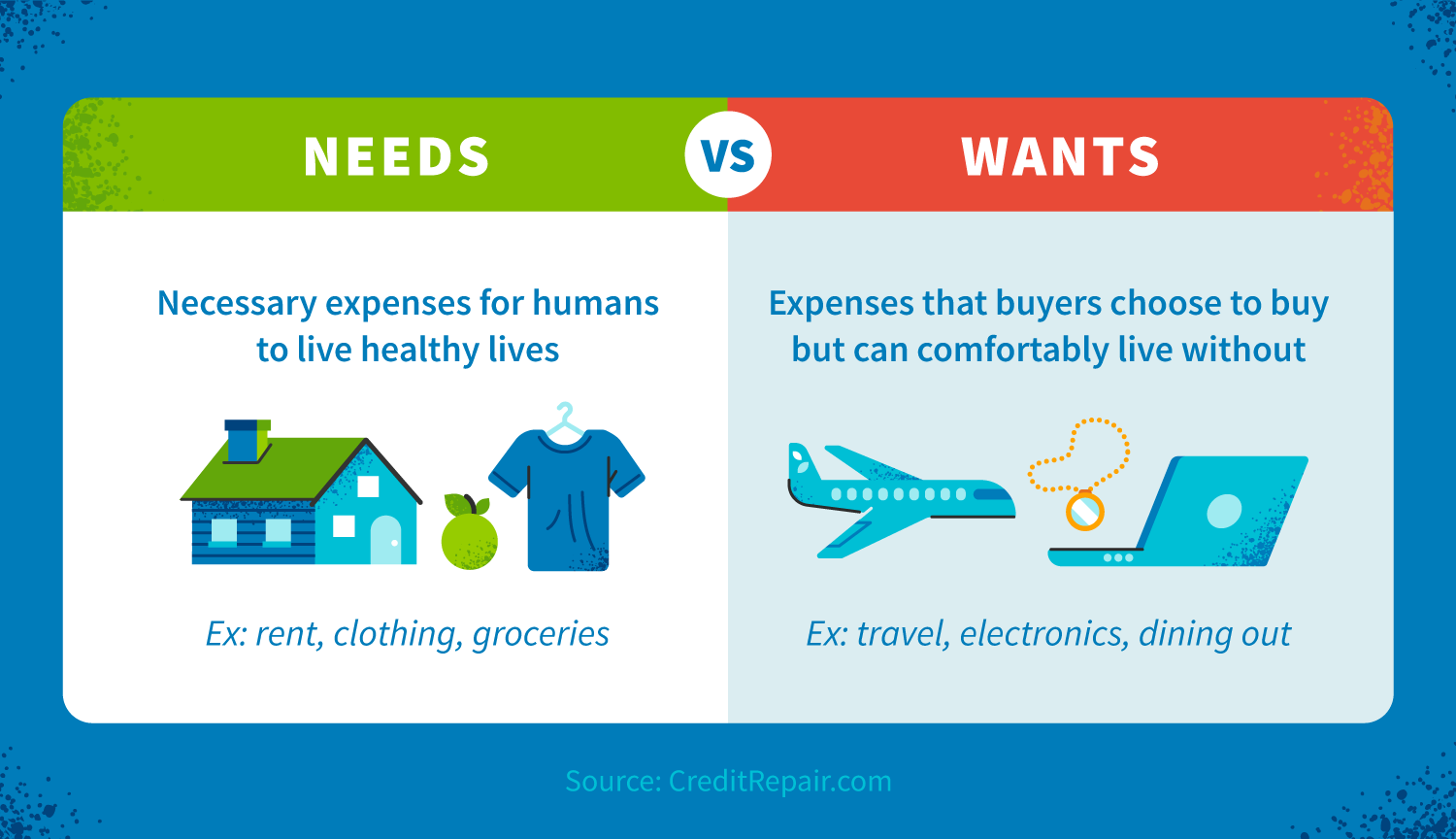 Explanation of needs vs. wants