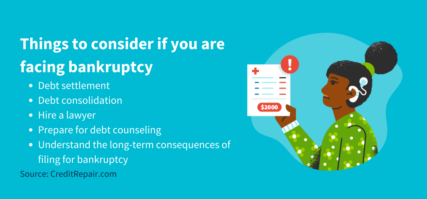 Things to consider if you are facing bankruptcy