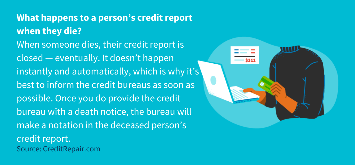 What happens to a person’s credit report when they die?
