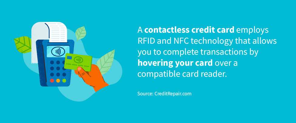 Contactless credit cards employs RFID and NFC technology