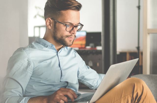 person reads something