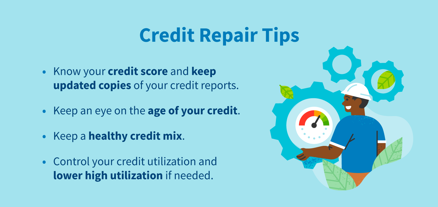 Tips for repairing credit